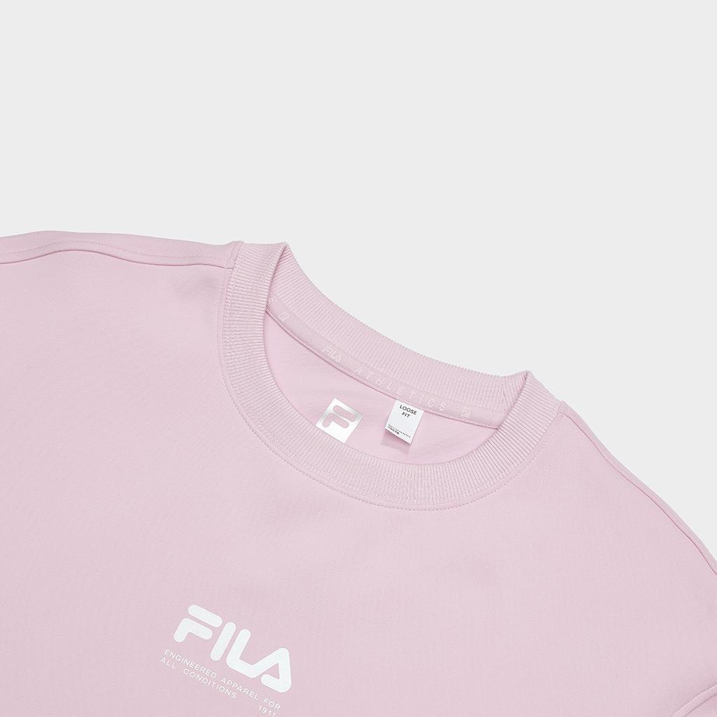 FILA 2023 Autumn New American Style Knitted Pullover Outdoor Sports Color Block Sweatshirt Women Sweatshirt Red Pink A11W337203F-PK