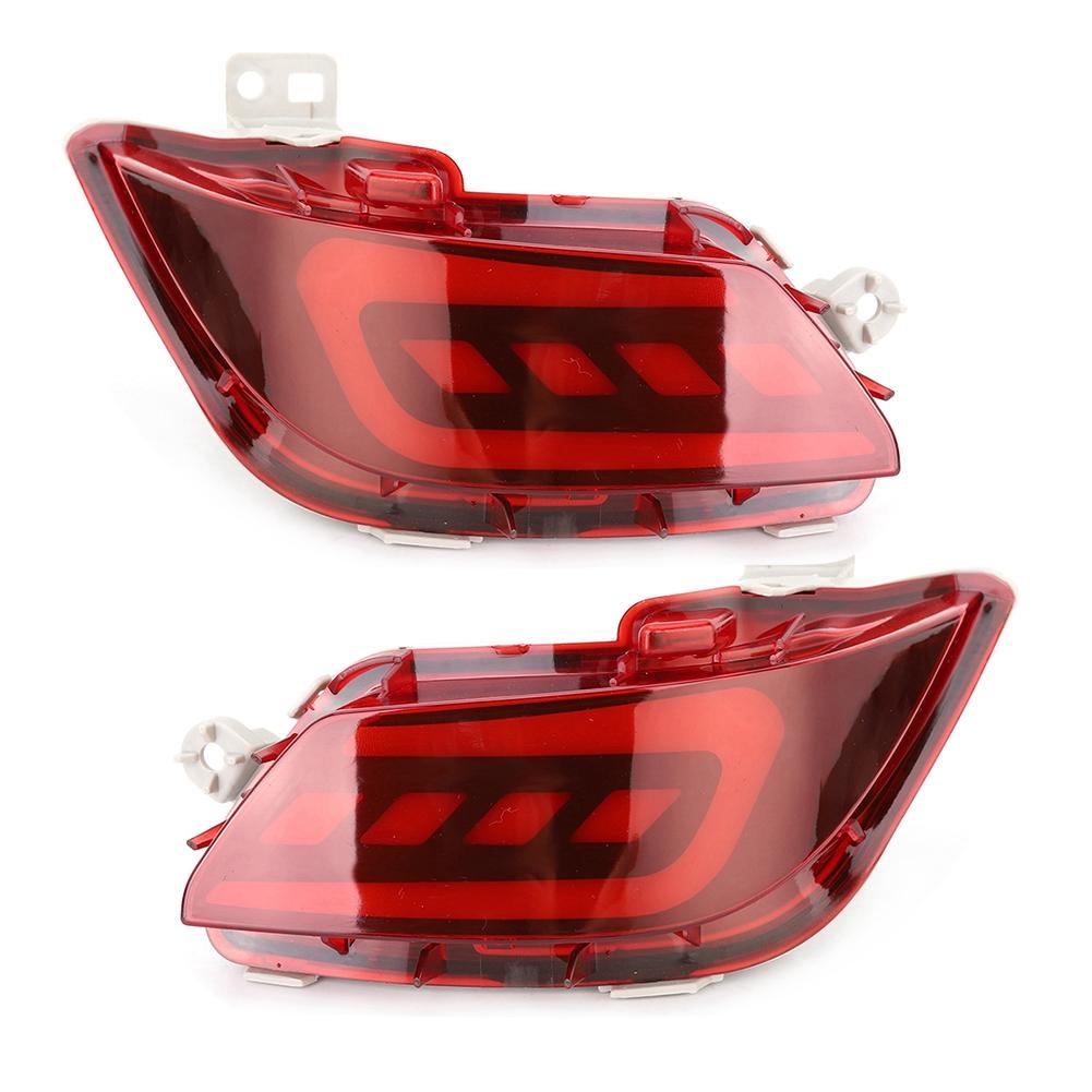 2 st Bil LED Bakre Bumper Reflektor Ljus Passar för Toyota Vios 2016 2018