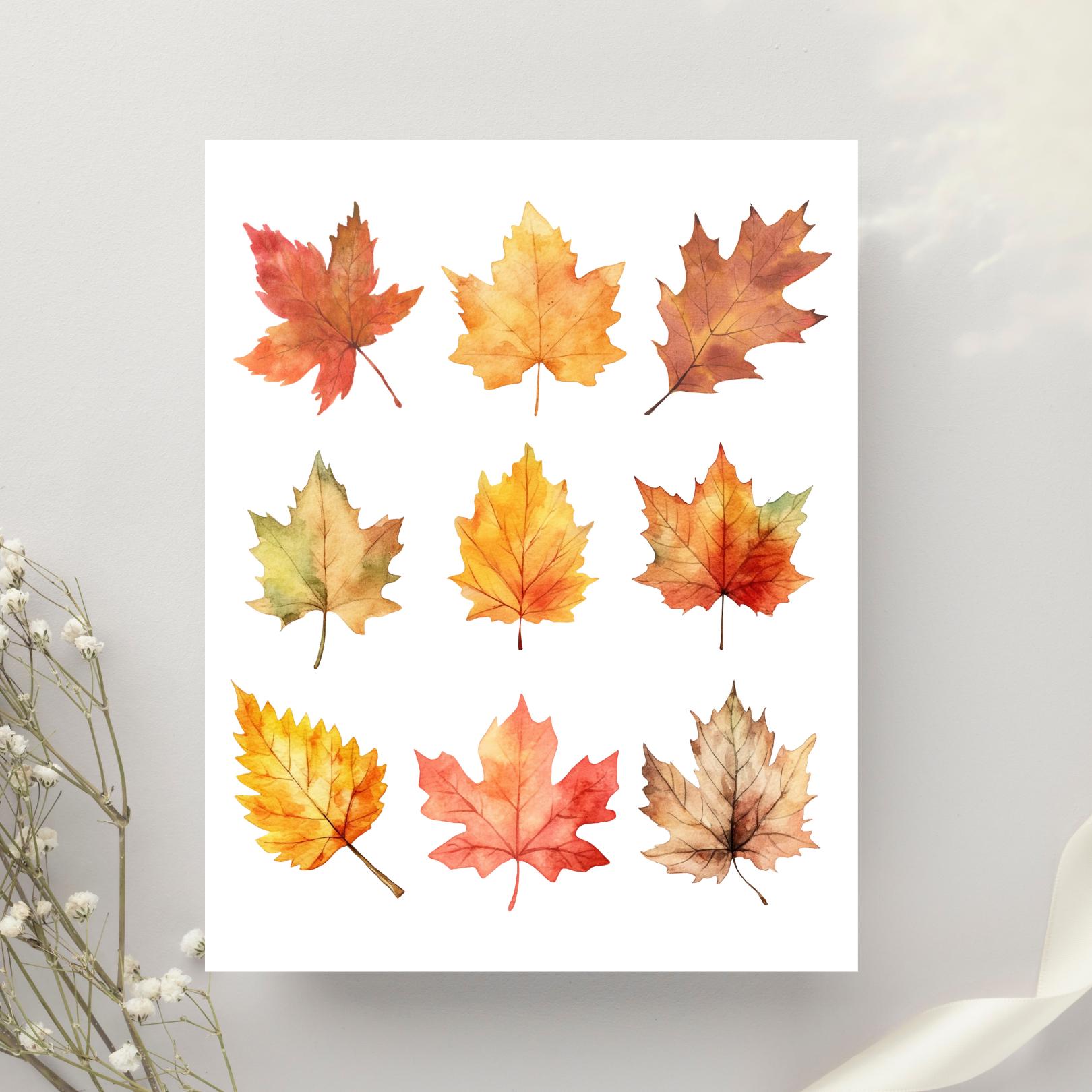 Fall Wall Art Bundle Autumn Prints Poster Pumpkin Leaves Apple Gingham Decor Cozy October & Fall Quotes Print Poster Gift 21X30CMNo Framed