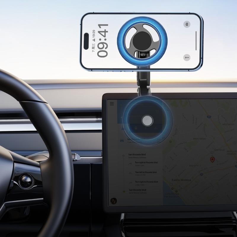 Car Mount Phone Holder Navigation Support Holder for 15 14 SUV Truck 360° Rotation Magnetic Phone Holder