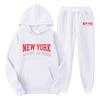 Mens Hooded Tracksuit Set Long Sleeve Sweatshirt Fleece Lined Casual Sportswear