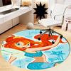 Winx Club Printed Round Rug Carpet Chair Rug Area Rug Entryway Doormats,for Office Chair Living Room Bedroom Kitchen Room.