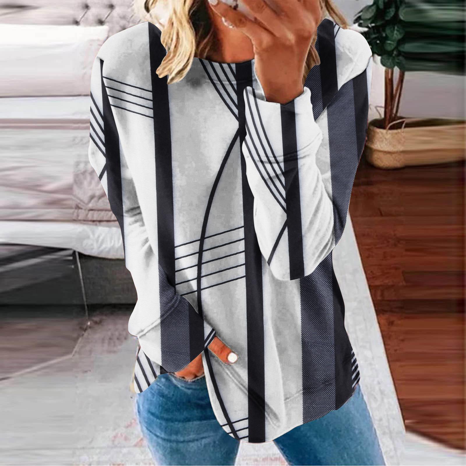 

Женская повседневная толстовка с капюшоном с геометрическим принтом, модные толстовки с длинными рукавами и круглым вырезом, женские толстовки с капюшоном, женские осенние топы L