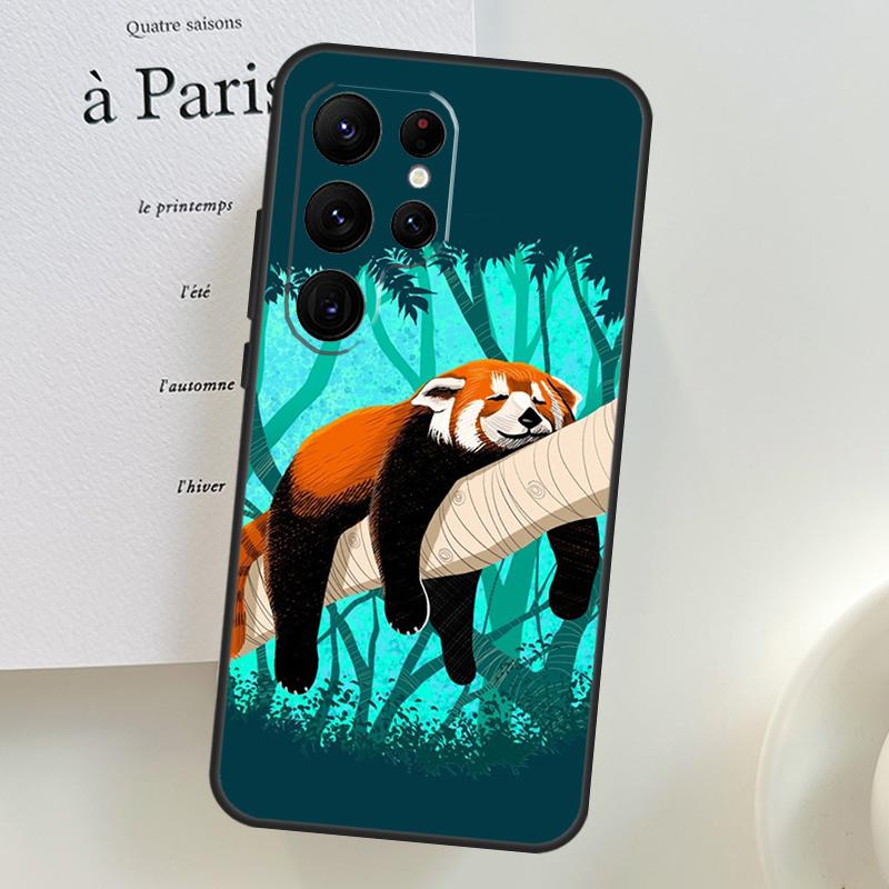 Red Panda Cute Animal Case For Samsung Galaxy S26 Ultra S25 S24 S22 S21 S23 Ultra Plus S10 S20 S25 FE Phone Cover