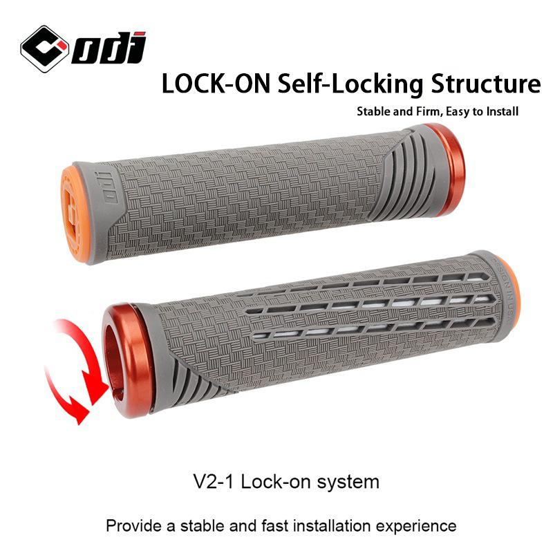 ODI Lock on Bike Grips Carbon Fiber Silicone Lightweight Bike Grips Non-slip Shock Absorption Comfortable Grip Bicycle Accessory