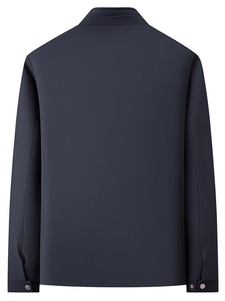 Men's Versatile Stand-up Collar Business Jacket - Spring & Autumn Casual Outerwear 