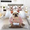 Cartoon Bulldog King Queen Duvet Cover Shar Pei Pup Dog Bedding Set Lovely Pet Puppy Doggy Quilt Cover Polyester Comforter Cover