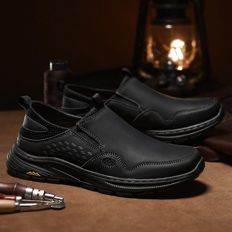 Handmade Genuine Leather Men's Casual Shoes Comfortable And Breathable Moccasins Men Business Flats Shoes