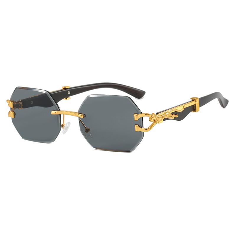 JYL TS Sunglasses UV Protection Frameless Leopard Irregular/2834