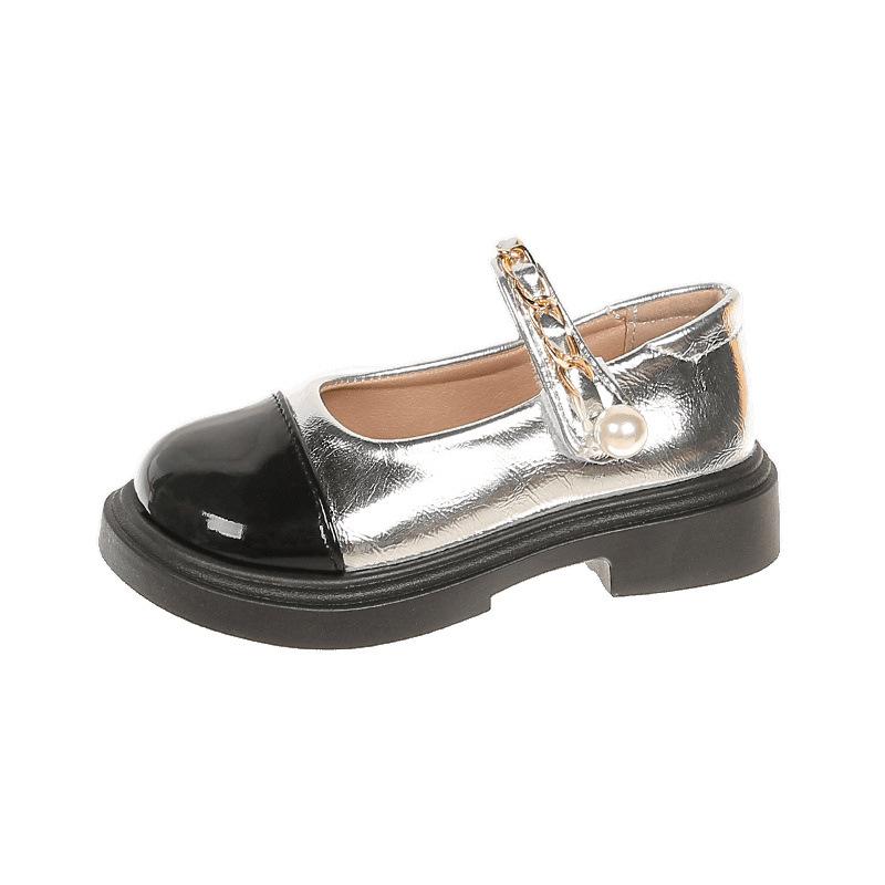 Girls 2025 Leather Shoes Show Shoes Princess Shoes Children's Etiquette Flower Children's Shoes Students Soft-soled Single Shoes School Shoes
