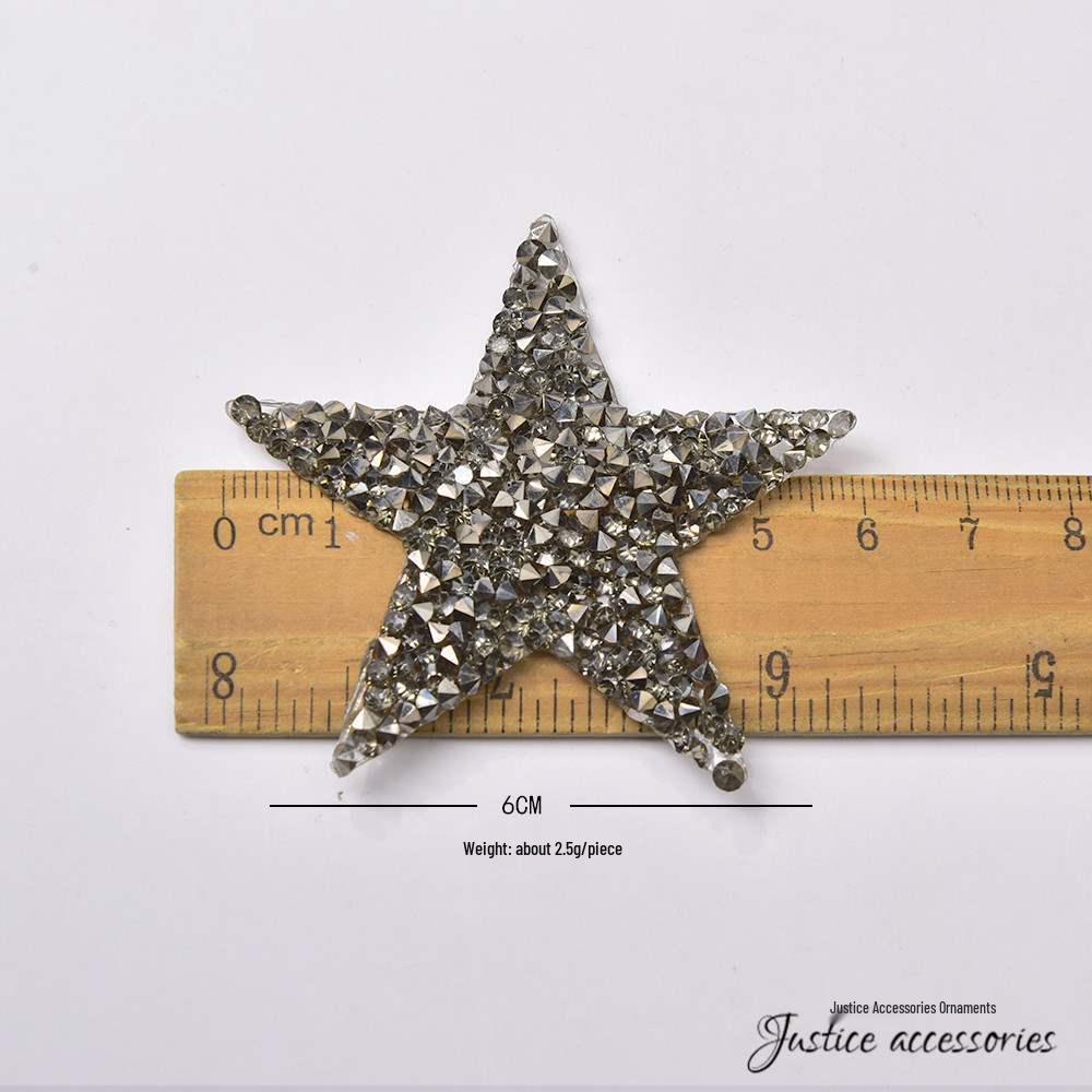 Five-Pointed Star Rhinestone Resin Patch for Shoes and Clothing