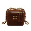 Mattierte Neue Kette Miu Französische Box Tasche Nischen Textur Damen Kleine Quadratische Tasche Personalisierte Schulter Umhängetasche