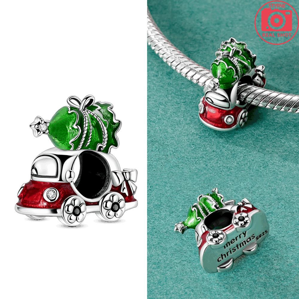 Рождественская елка Автомобильные Бусины Медные Цвета Для Шармов Медные Цвета Оригинальный Браслет Для Изготовления Украшений