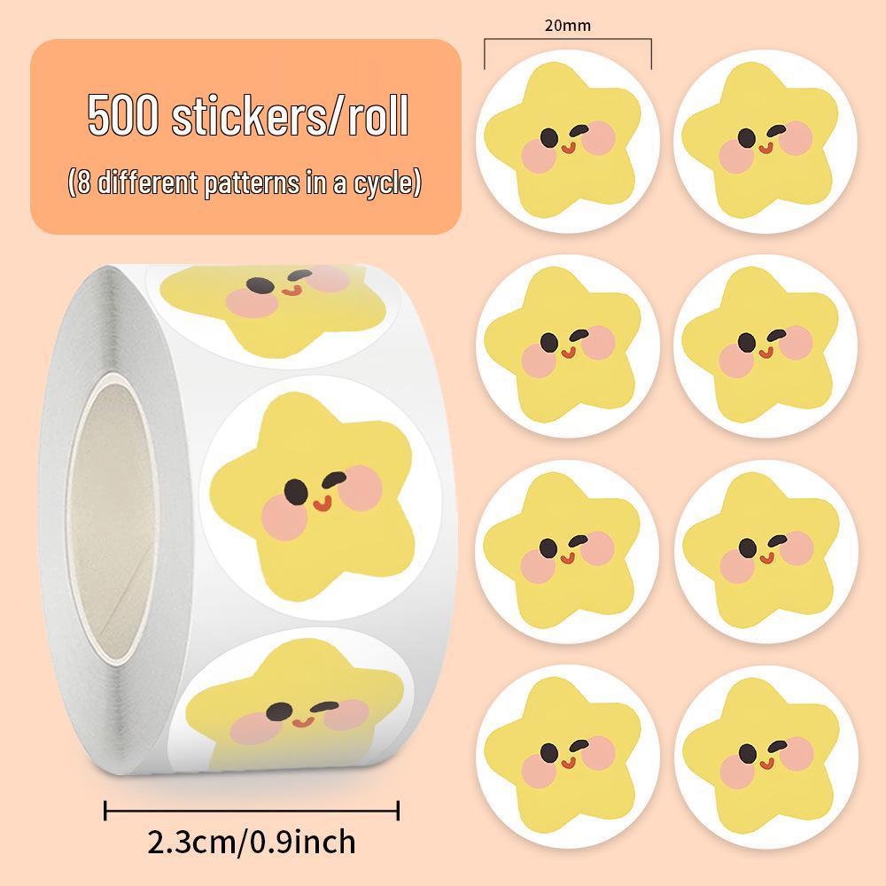Little Star Cartoon Stickers: Cute Children s Reward & Journal Die-cut Adhesive Tape