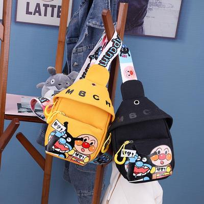 Anpanman Parent-Child Canvas Crossbody Bag - Fashionable Cartoon Design for Women and Students