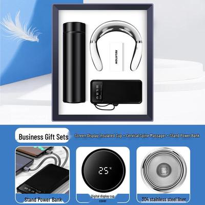 Shangqi Geschäftsgeschenkset: Smarte Thermoskanne, Massagegerät, Powerbank