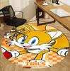 Sonic Pattern Round Rug, Indoor/Outdoor Mat, for Picnic, Gameroom, Bedroom, Office, Living Room, Home Decor Carpet, Birthday Gift