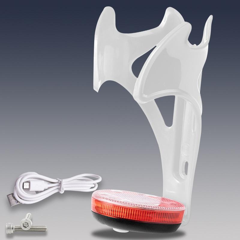 

Bicycle Bottle Cage USB Charging Dynamic LED Lighting Lightweight Waterproof Durable Secure Fit for MTB Night Riding белый