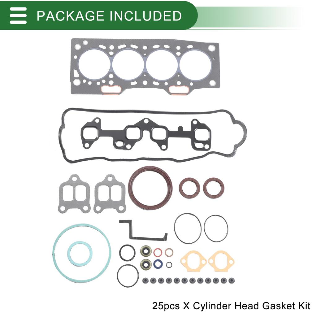 Motoforti Cylinder Head Gasket Kit for Toyota 3E Engine, Engine Valve Gasket Set Rubber No. 0411111075, Efficiency Seal