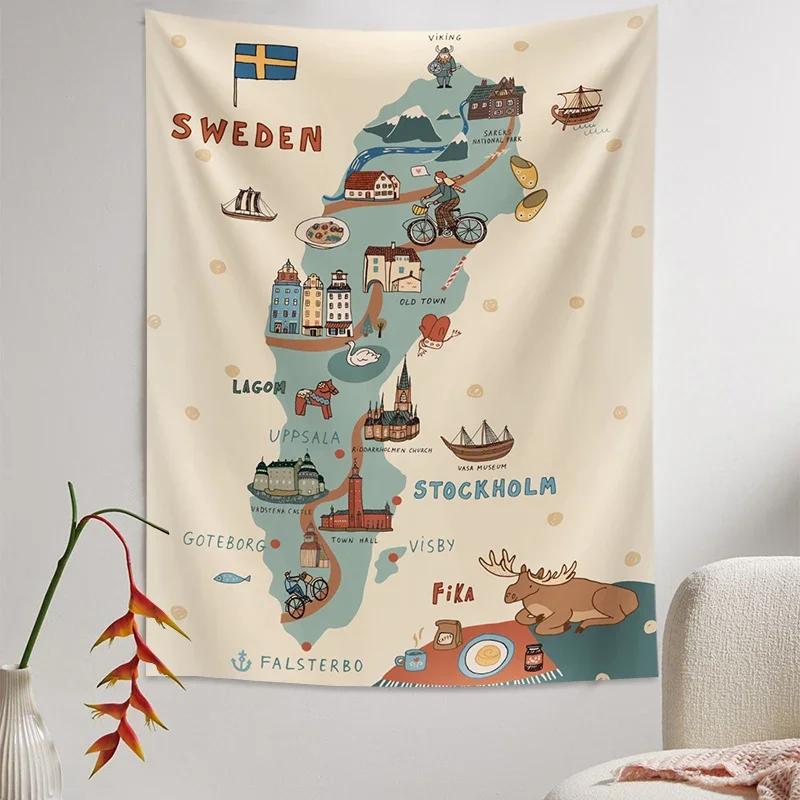 Teenagers Outdoor Tapestry Camping Signs Tapestry Vintage Party Living Room Room Decoration