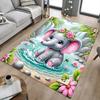 1PC Elephant Flowers Extra Large Non Slip Floor Carpet, Office, Family, Studio   Large Area Rug Indoor Rugs, Bold Statement Piece