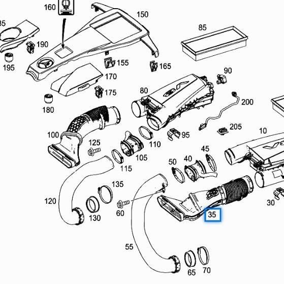 Applicable Intake Pipe for Mercedes-Benz S-Class W217/W222