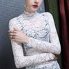 Winter And Lace Autumn Undercoat Womens High Neck Slim Fit Plush Thickened Western Fashion Body Shirt Winter New Style
