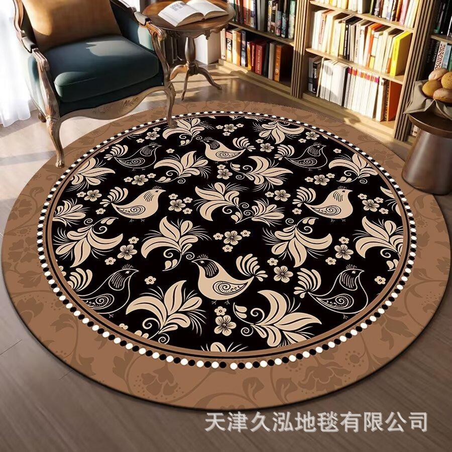 Circular Carpet Bedroom Living Room Carpet Coffee Table Carpet Home Sofa Circular Mat Ethnic Style Carpet