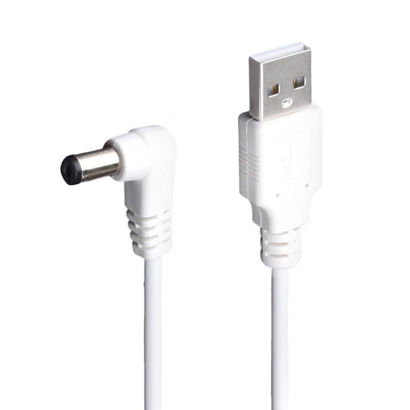 USB To DC5.5x2.5mm Adapter Cable Safe Charging Power Cable DC5.5x2.5 Cable Straight / Curved Head Multiple Protections