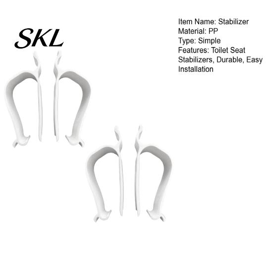 Clip Stabilizzatore di Supporto per Sedile del WC, Morsetti a Clip Senza Foratura, Morsetto di Fissaggio Stabile, Installazione Facile, Alzalucido, per Bagno di Casa