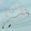 Handmade Sparkling Rhinestone Tiara Elegant Headbands Bride Hair Bands  Women