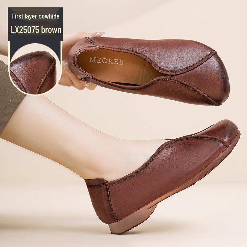 Women's Chunky Heel Pointed Toe Low Heel Commuter Shoes - Versatile Autumn Flats