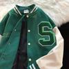 Spring and Autumn Retro Quilted Embroidered Baseball Uniform Jacket Men and Women Loose Tide Brand Street Jacket