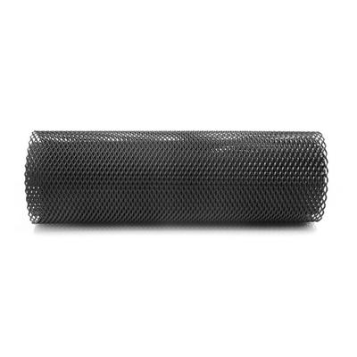 Car Silver/Black Aluminum Alloy Front Bumper Rhombic Grill Mesh Sheet (4 X 8mm)