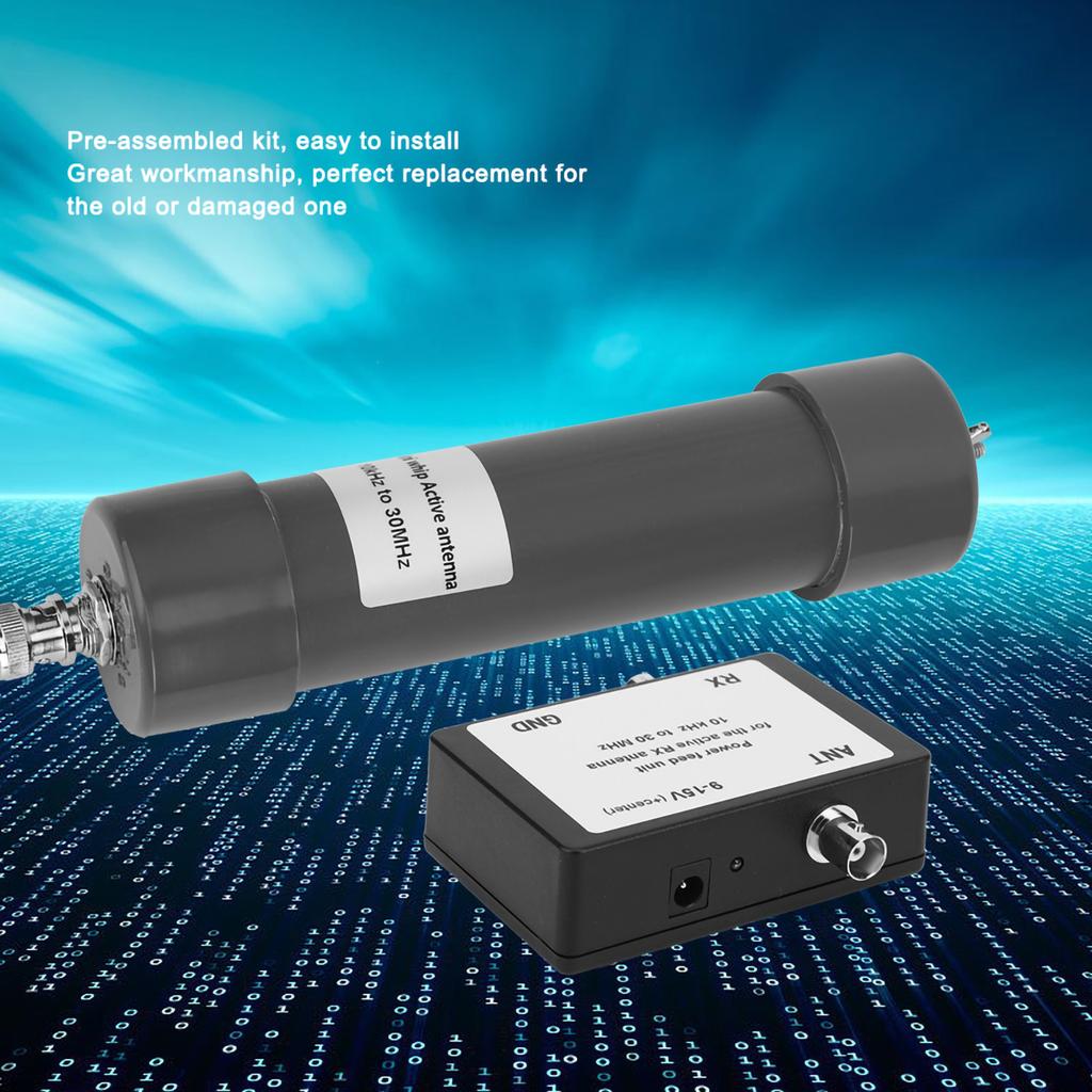 10 KHz ? 30 MHz Mini Whip Active Antenna with Portable Cable for Radio Communication