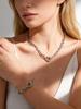 Chunky Heart-Shaped Clasp Necklace for Women Stainless Steel Round Rolo Chain Necklaces High-Quality Jewelry Gift