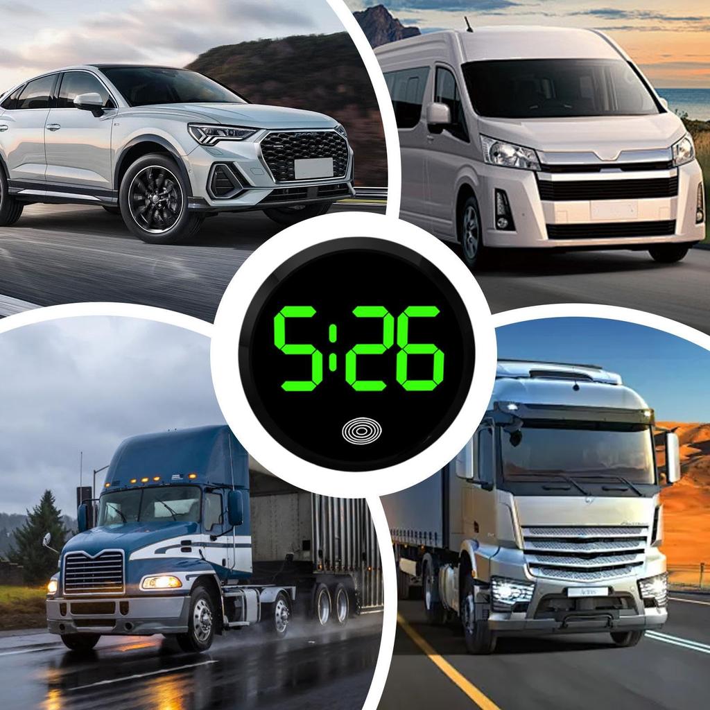 Digital Clock for Car Dashboard, Electronic Clock for Car Dashboard - Digital Dashboard Car