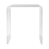 Acryl-Beistelltisch, C-förmiger Lucite-Beistelltisch, Klarer Acryl-Beistelltisch für Getränke, Essen, Snacks, verwendet in Wohnzimmer, Schlafzimmer und Arbeitszimmer