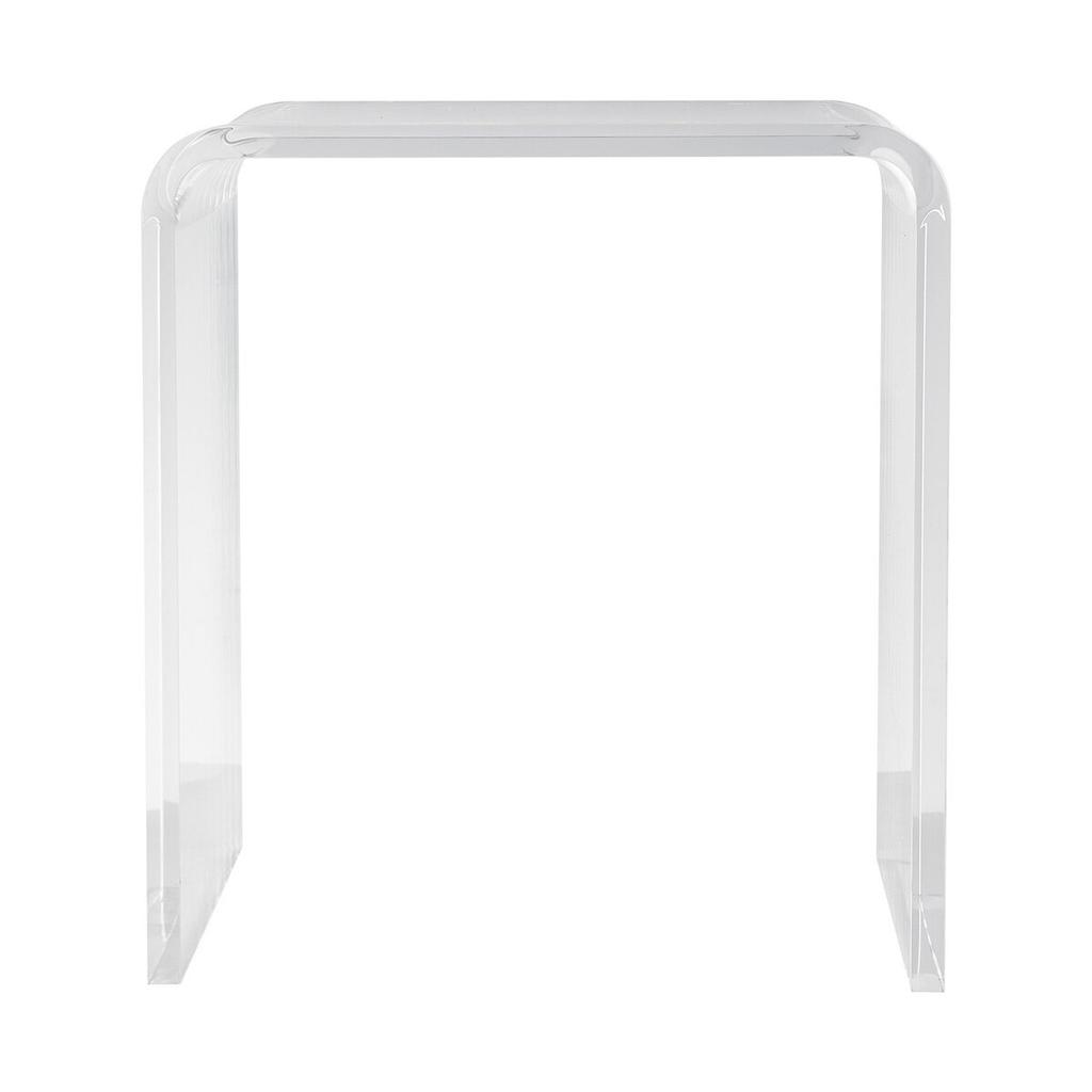 Acryl-Beistelltisch, C-förmiger Lucite-Beistelltisch, Klarer Acryl-Beistelltisch für Getränke, Essen, Snacks, verwendet in Wohnzimmer, Schlafzimmer und Arbeitszimmer
