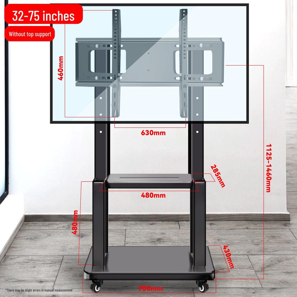 Mobile TV Stand with Wheels: All-in-One Teaching and Conference Tablet Shelf