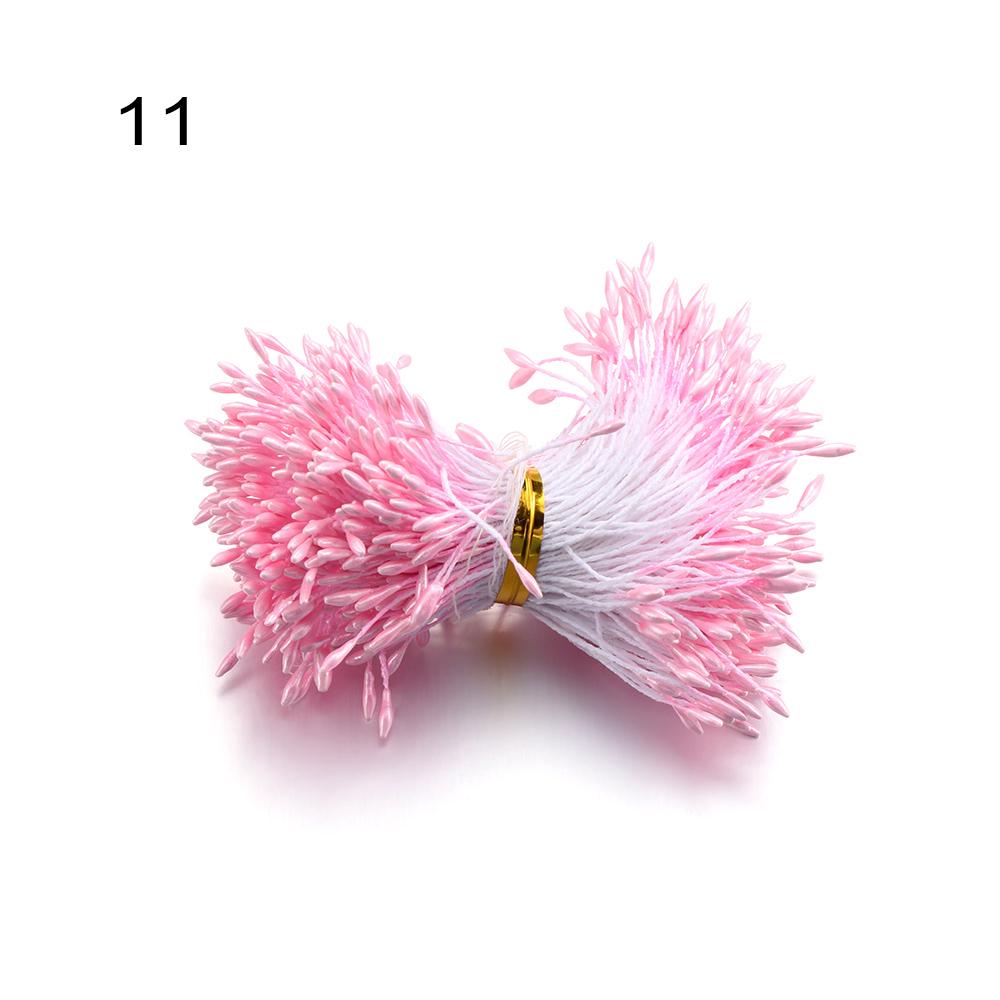 400pcs Mini Artificial Pearl Pistil Double Heads DIY Floral Craft For DIY Needlework Scrapbooking Wreath Wedding Decoration