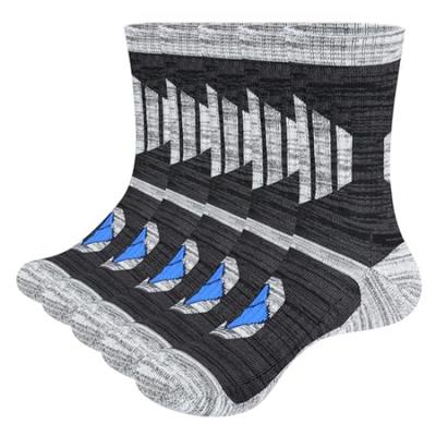 [YUEDGE] Herrstrumpor för sport, Tjocka arbetssockor, Slitstarka, Klätterstrumpor, Rejäla, Rivtåliga, Förstärkta, Dämpade, Högkvalitativ bomull, 25-27cm,