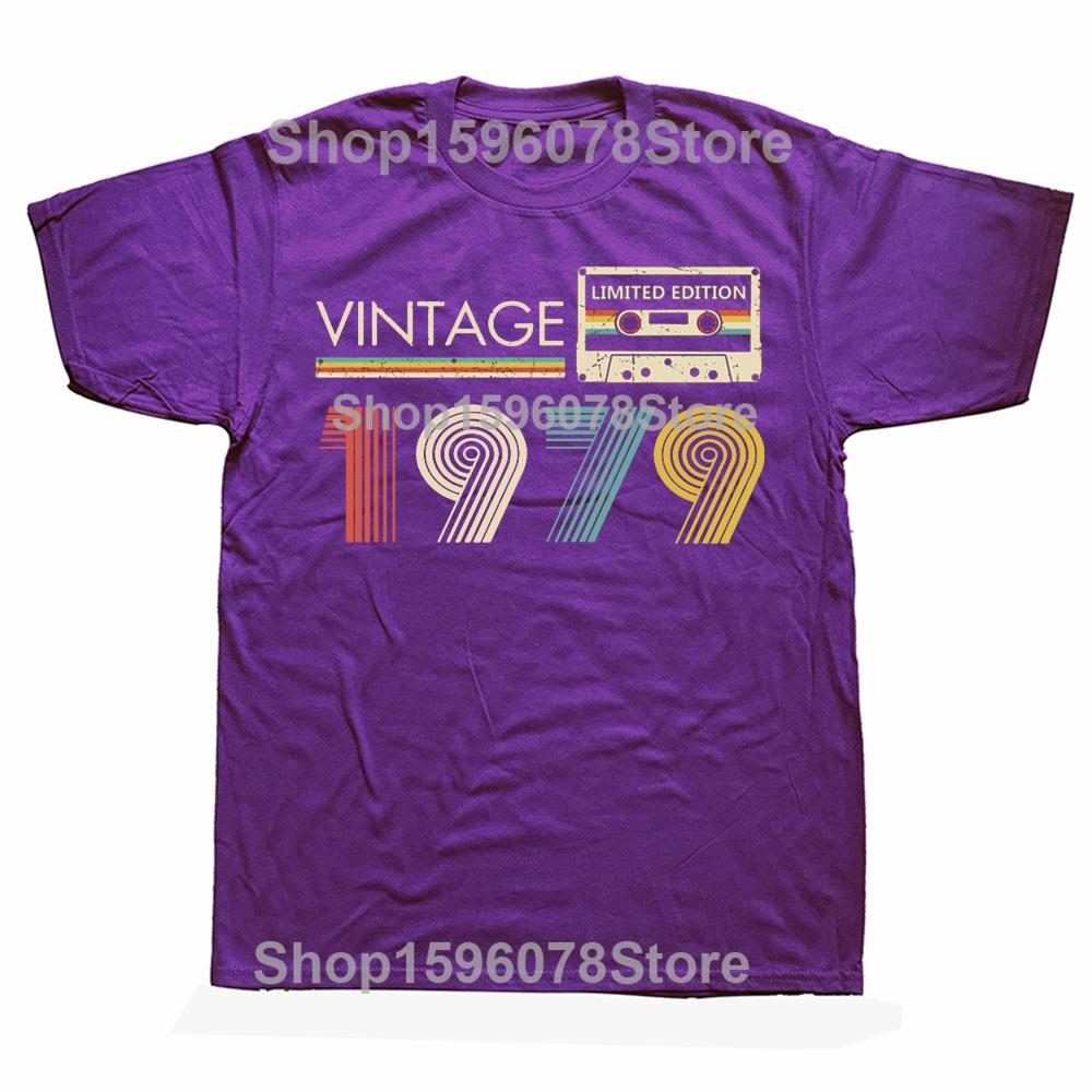 

Vintage 1979 Limited Edition Birthday T Shirts Gifts Cotton Summer Tees Tops Men s Graphic T-shirt Clothing Oversized 4XL