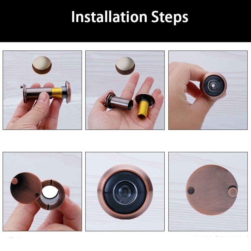 Peephole Wide Angle Anti-theft Security Door Cat Eye HD Glass Lens Door Viewer Peek Peep Hole