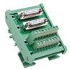 DB15-M6 Double Female  DIN Rail Mount Interface Module Terminal Block Board Connector