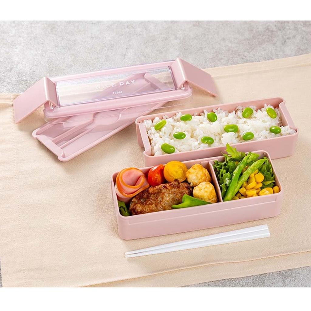 Iwasaki obědový box 680ml, 2patrový, růžový, B-1488 PI