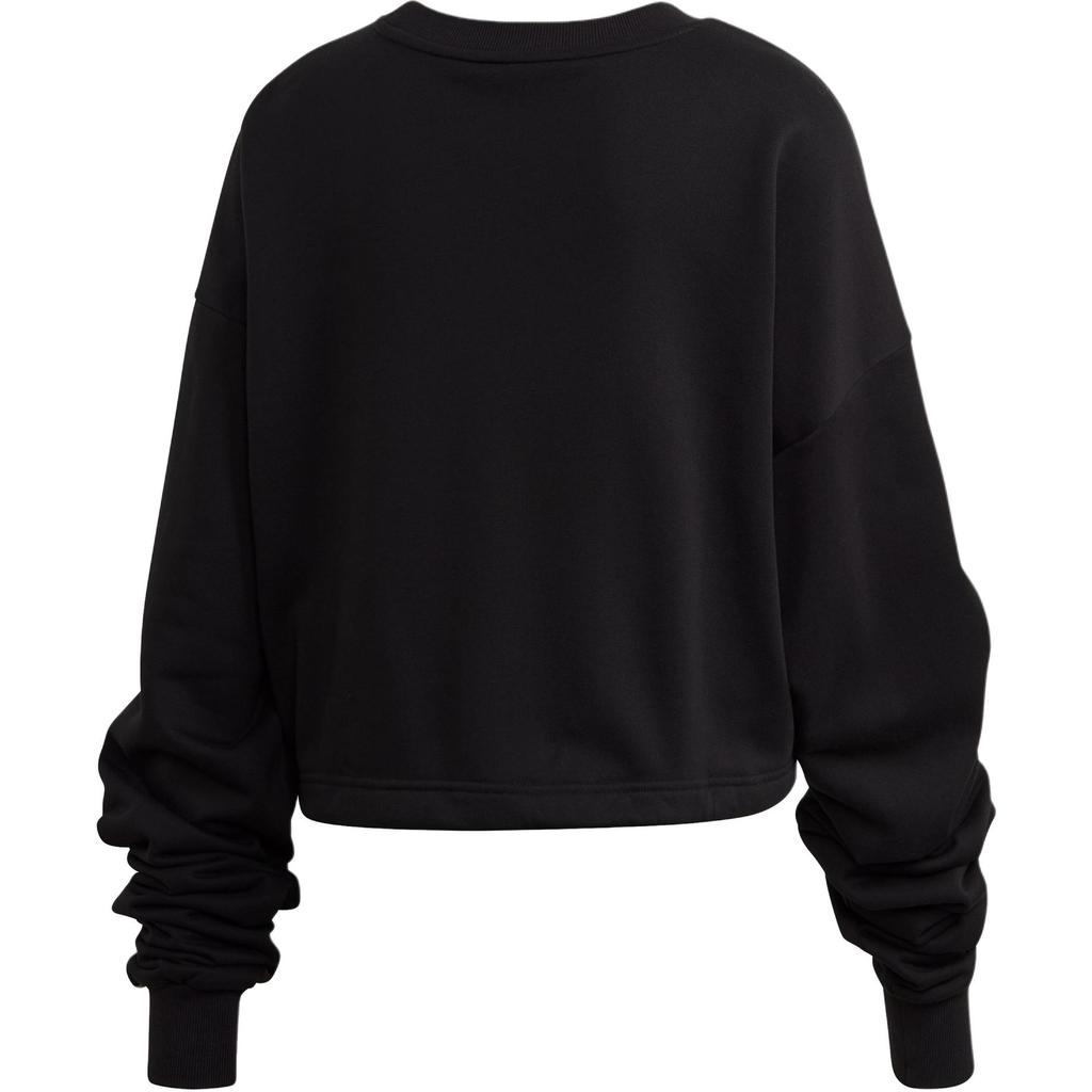 Adidas Sport Lifestyle Series Striped Logo Short Casual Pullover Sweatshirt Women sweatshirt Black FI6721