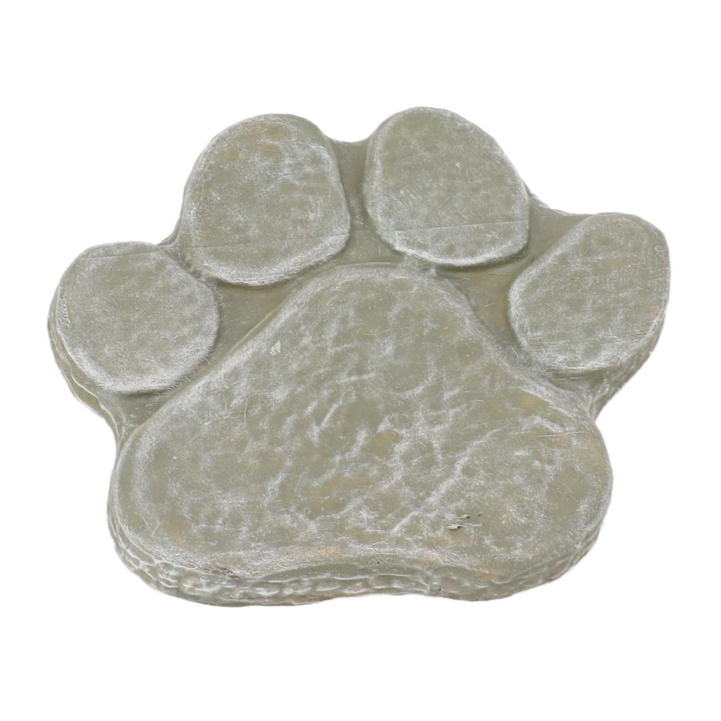 Dog Pawprint Memorial Stone DIY Lettering Dog Grave Marker Pet Monument for Outdoor Lawn Patio