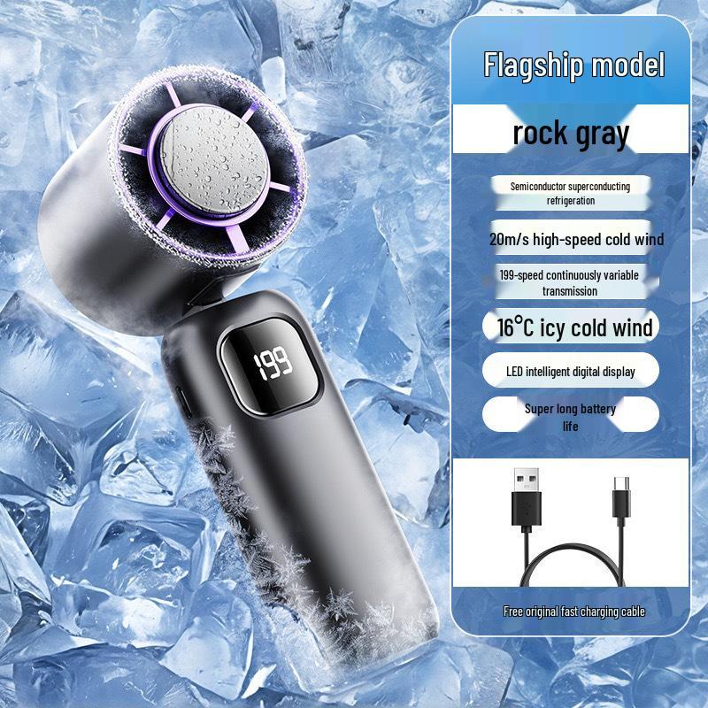 Portable Mini USB Rechargeable Folding Fan - Low Noise, Powerful Breeze for Office/Student Use