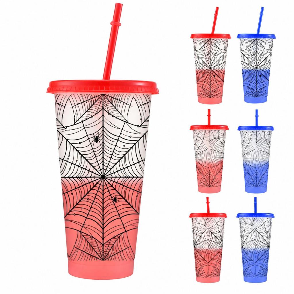 Large Capacity 24oz Color Changing Cup with Pattern for Cold Drinks and